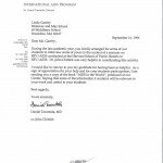 Intl. AIDS Program Letter from Dr. Tarntola