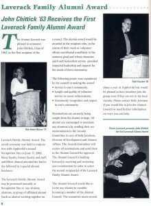 2002 Laverack Family Alumni Award, p.1